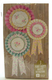 3PK PONY PARTY ROSETTE DECORATIONS