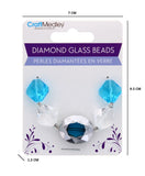 DIAMOND GLASS BEADS TURQUOISE