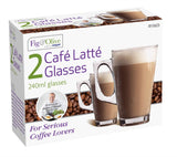 2PK CAFE LATTE GLASSES  240ML