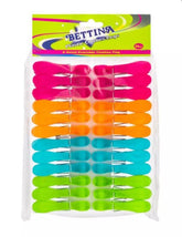 24PK ASSORTED PLASTIC CLOTHES PEGS