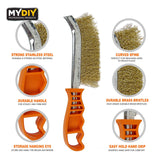 STEEL WIRE BRUSH WITH GRIP HANDLE