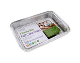 3 FAMILY SIZE FOIL CAKE TRAYS