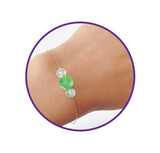 9 PC ETCHED GLASS BEADS VERDI