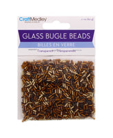 GLASS BUGLE BEADS COLA MIX