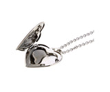 SILVER HEART LOCKET NECKLACE