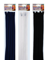 6PC ASSORTED ZIPS - 40CM