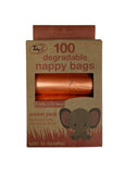 100 TIDYZ NAPPY BAGS WITH TIE HANDLES