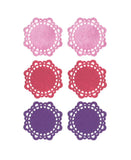 6 PC FELT DOILIES GLAM 3 COLOURS