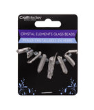 CRYSTAL ELEMENTS GLASS BEADS SILVER MICA