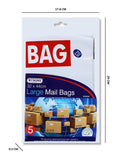 5PK LARGE MAIL BAGS 32X44CM