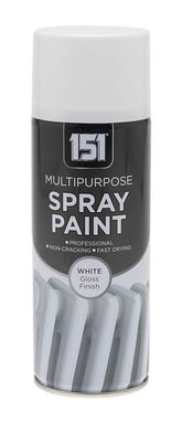 400ML SPRAY PAINT W/ GLOSS FINISH - WHITE