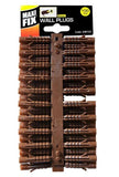100PK 8MM MAXI FIX WALL PLUGS BROWN