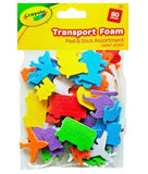 80PC CRAYOLA ASSORTED PEEL & STICK TRANSPORT FOAM