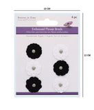 EMBOSSED FLOWER BRADS