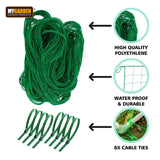 4M PEA & BEAN NETTING WITH 8 PLANT FIXING CLIPS