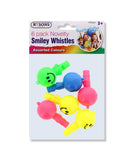 RYSONS 6PK NOVELTY SMILEY WHISTLES