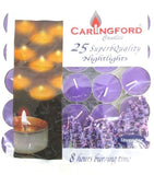 25PK SUPERB QUALITY NIGHT LIGHT CANDLES LAVENDER