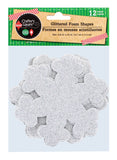 XMAS GLITTERED FOAM SHAPES ASSORTED