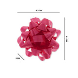 PINK MATT SHINE GIFT BOW 6.3CM