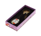 SANTORO OVAL METAL & GLASS PRINCESS & OWL