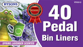40 SCENTED PEDAL BIN LINERS ROLL W/TIE HANDLES