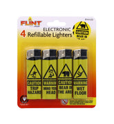 4PK ELECTRONIC LIGHTERS-CAUTION