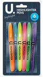 6PK ASSORTED HIGHLIGHTER PENS