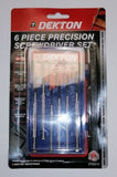 6PK ASSORTED DEKTON PRECISION SCREWDRIVER SET