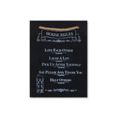 WALL PLAQUE GREY SLATE HOUSE RULES
