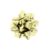 GOLD BRASS SHINE GIFT BOW 6.3CM