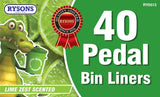 40 SCENTED PEDAL BIN LINERS ROLL W/TIE HANDLES