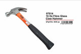 JAK 16OZ CLAW HAMMER WITH FIBREGLASS HANDLE