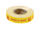 RIBBON TAPE MAKE A WISH YELLOW 1CMx2.75CM
