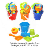 6PK ASSORTED FUN BEACH BUCKET SET