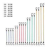 ASSORTED SIZE BUNGEE CORD W/FASTENING HOOKS