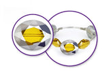 DIAMOND GLASS BEADS AMBER