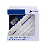 CORNER SHOWER SHELF W/ WIPER BLADE
