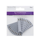 20 PC TAG EMBELLISHMENTS SILVER COMBO