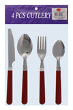 4PC ASSORTED PLASTIC CUTLERY SET