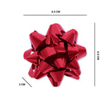 RED METALLIC SHINE GIFT BOW 6.3CM
