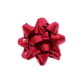 RED METALLIC SHINE GIFT BOW 6.3CM