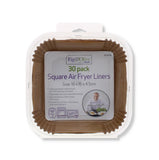 30PK SQUARE AIR FRYER LINERS 16 x 16 x 4.5 CM