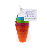 RYSONS 4PC TUMBLERS W/STRAW