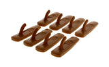 8PC SELF ADHESIVE BROWN HOOKS