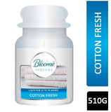 510G GLASS CANDLE LARGE COTTON FRESH