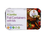 4 JUMBO FOIL CONTAINER W/LIDS