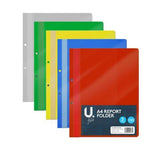 5PK ASSORTED A4 REPORT FOLDER FILE