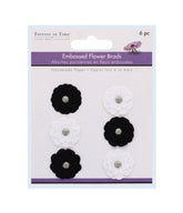 EMBOSSED FLOWER BRADS