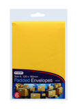 6 PADDED ENVELOPES SIZE A 120X165MM