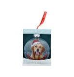 Santa Paws Glass Bauble Golden Retriever